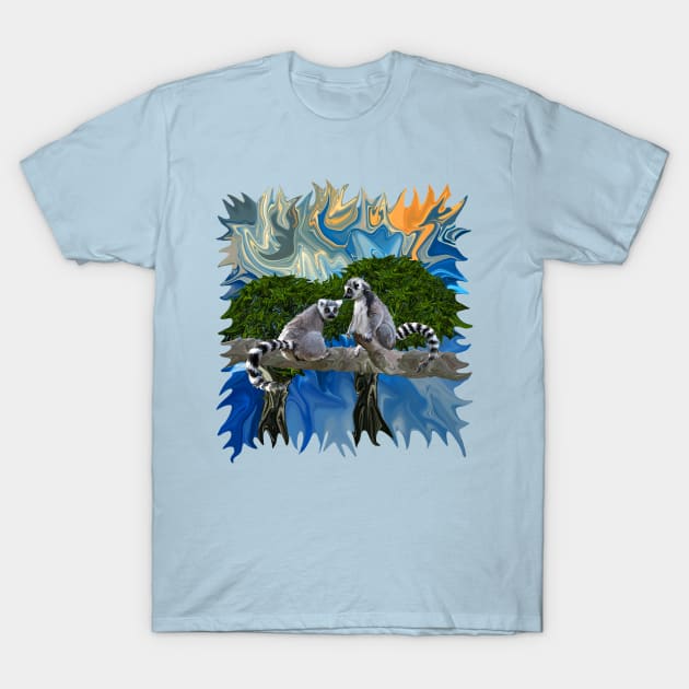 Playful Lemur-ick T-Shirt by distortionart